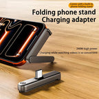 240W USB-C Foldable Stand Adapter — 2-in-1 Fast Charging & Phone Stand